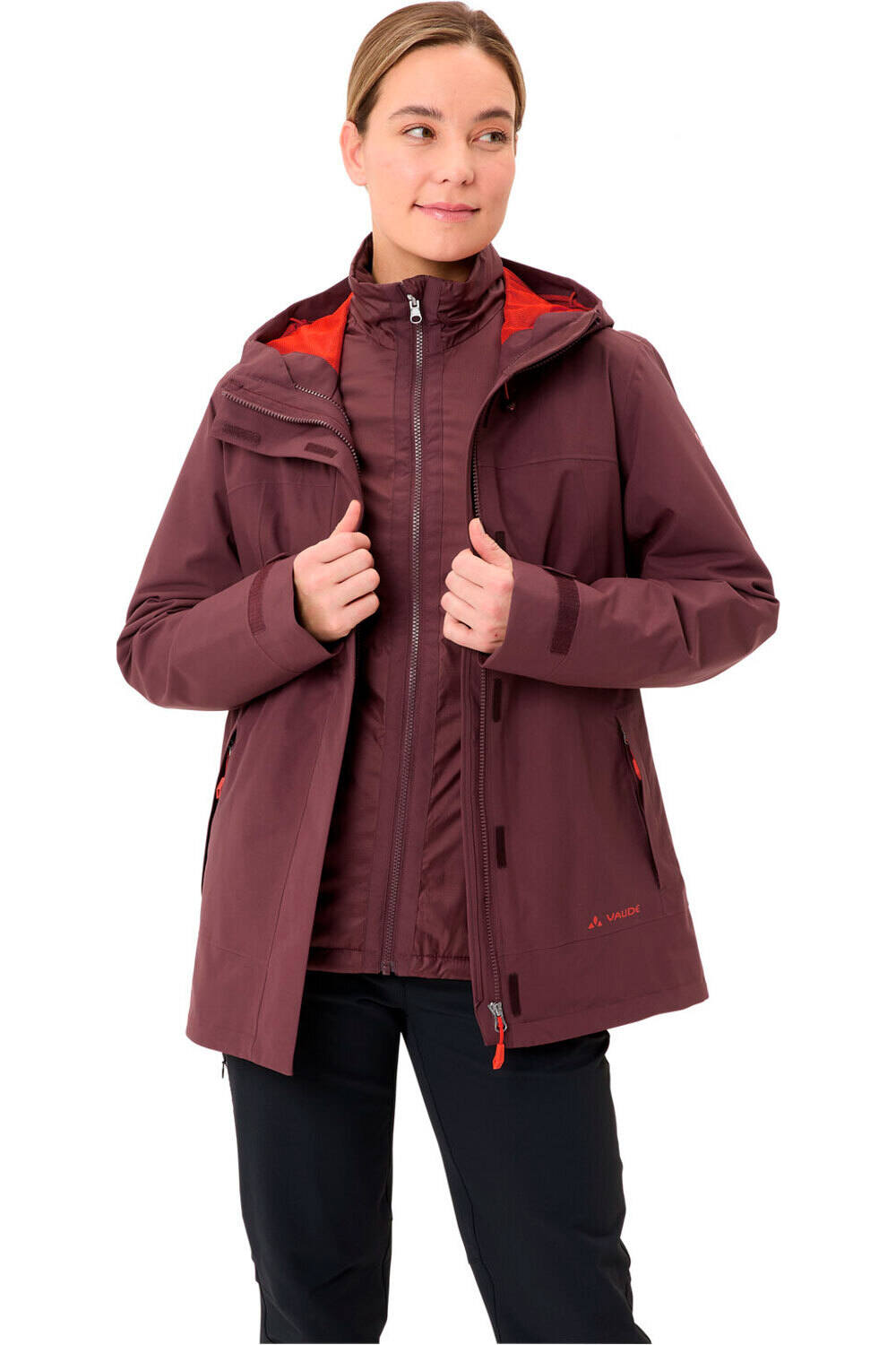 Vaude chaqueta impermeable insulada mujer Women's Neyland 3in1 Jacket vista frontal