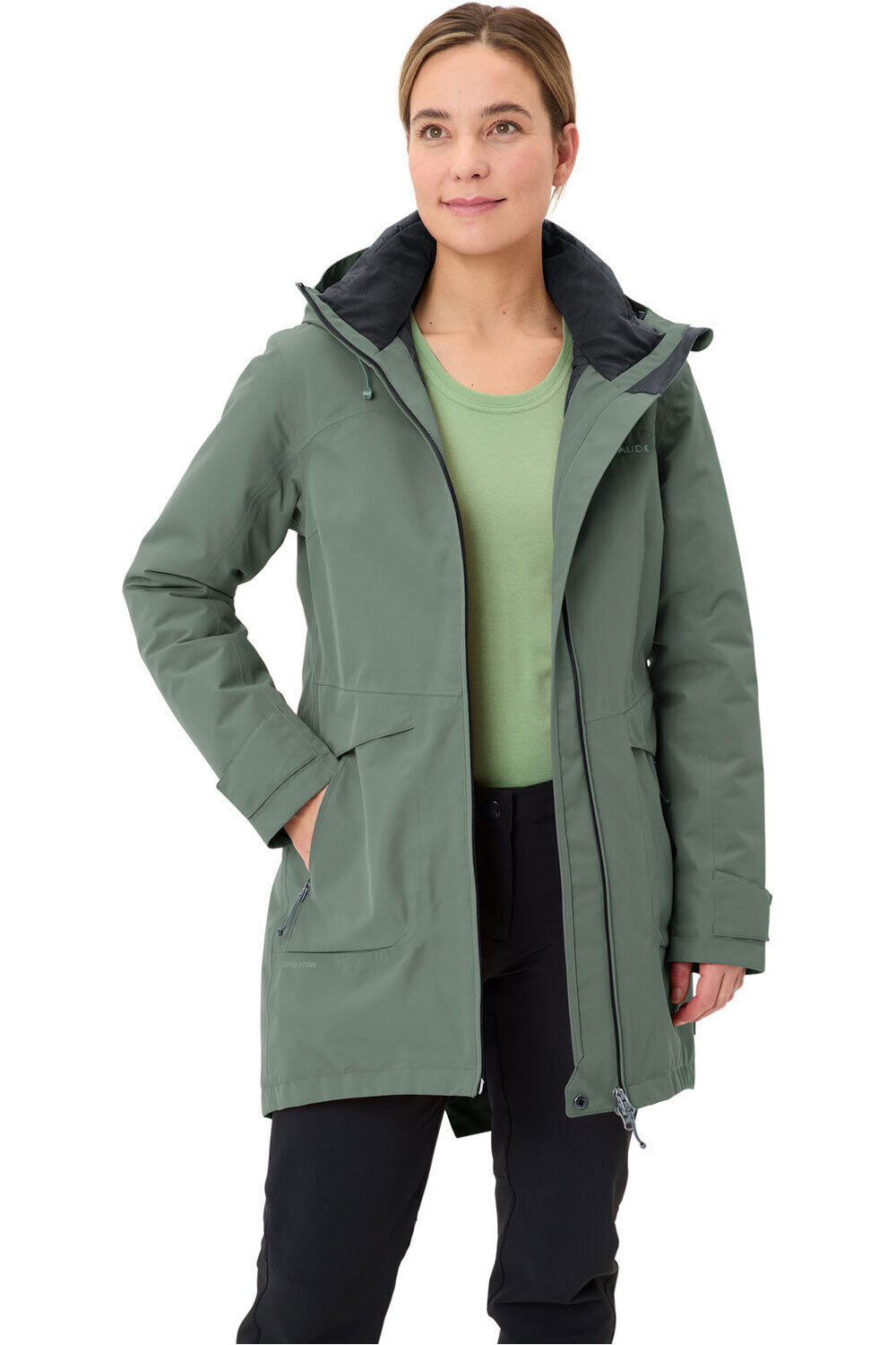 Vaude chaqueta impermeable insulada mujer Women's Skomer Winter Parka III vista detalle