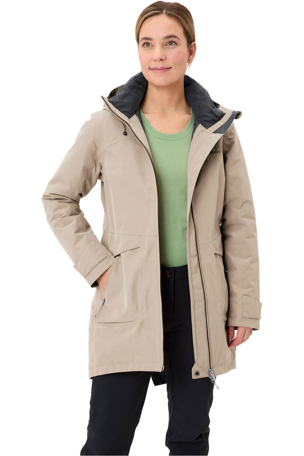 Vaude chaqueta impermeable insulada mujer Women's Skomer Winter Parka III vista detalle