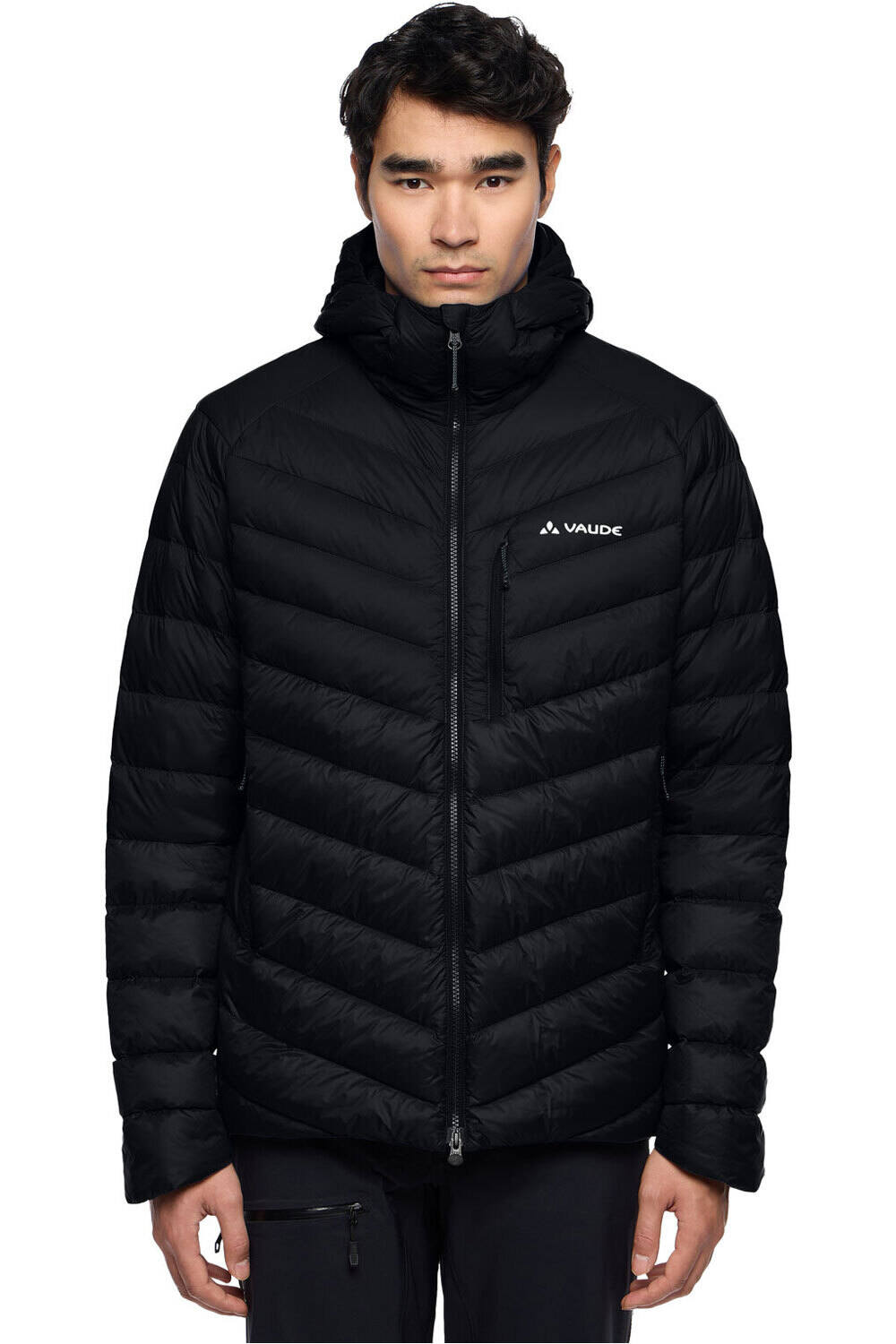 Vaude chaqueta outdoor hombre Men's Monviso Down Hooded Jacket vista frontal