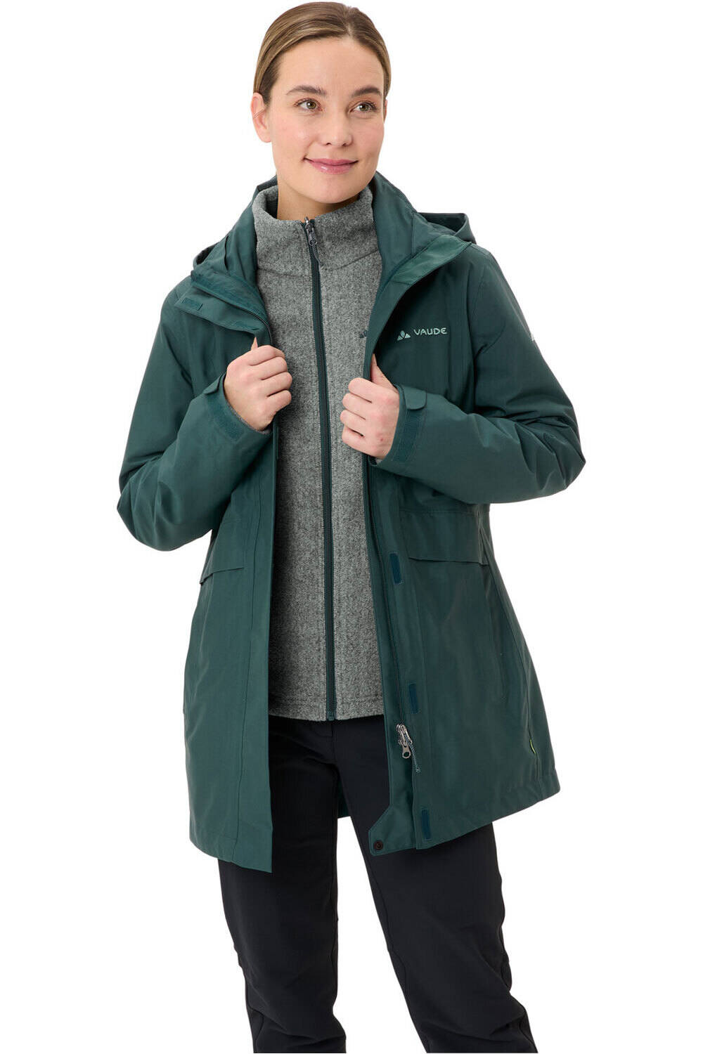 Vaude chaqueta outdoor mujer Women's Idris 3in1 Parka IV vista frontal