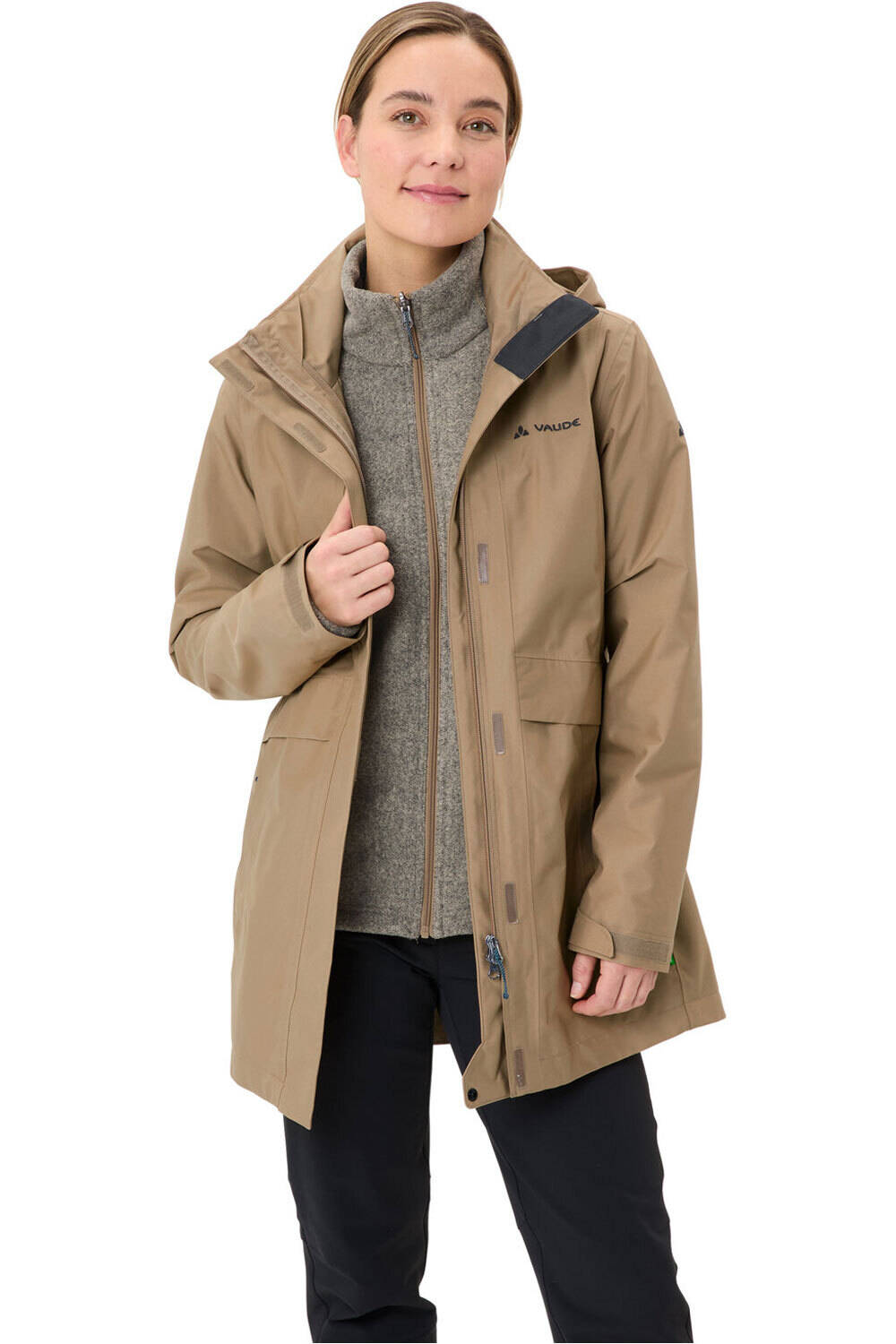 Vaude chaqueta outdoor mujer Women's Idris 3in1 Parka IV vista frontal