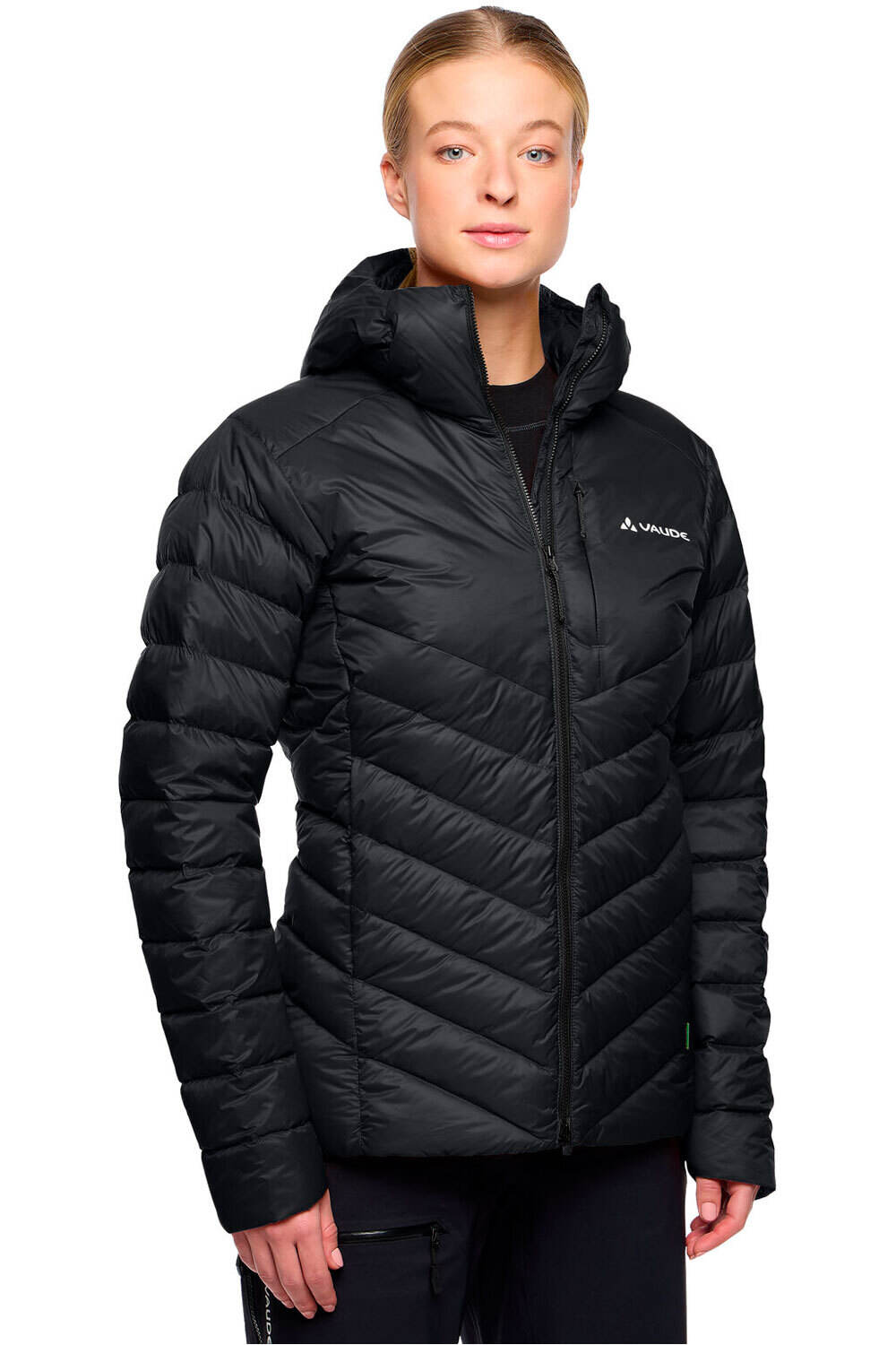Vaude chaqueta outdoor mujer Women's Monviso Down Hooded Jacket vista detalle