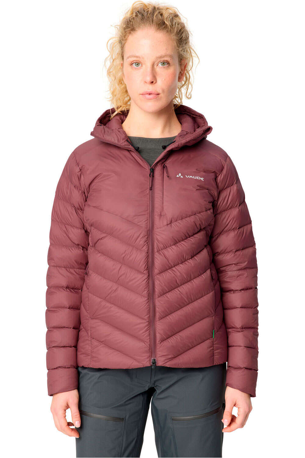 Vaude chaqueta outdoor mujer Women's Monviso Down Hooded Jacket vista frontal
