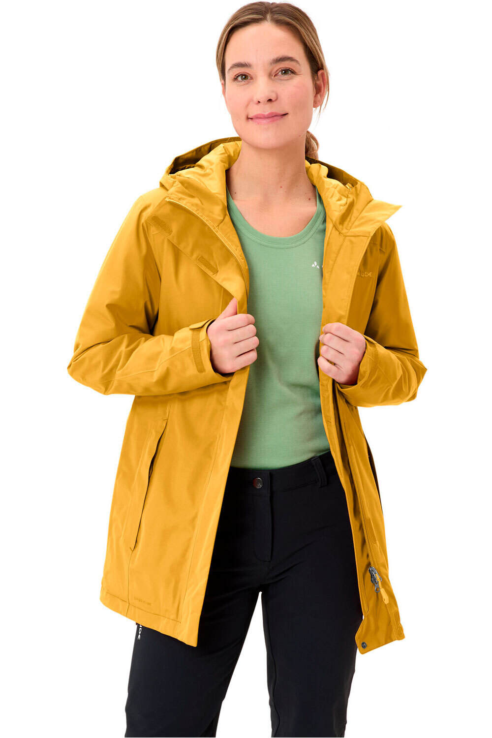 Vaude chaqueta softshell mujer Women's Rosemoor Padded Parka vista detalle
