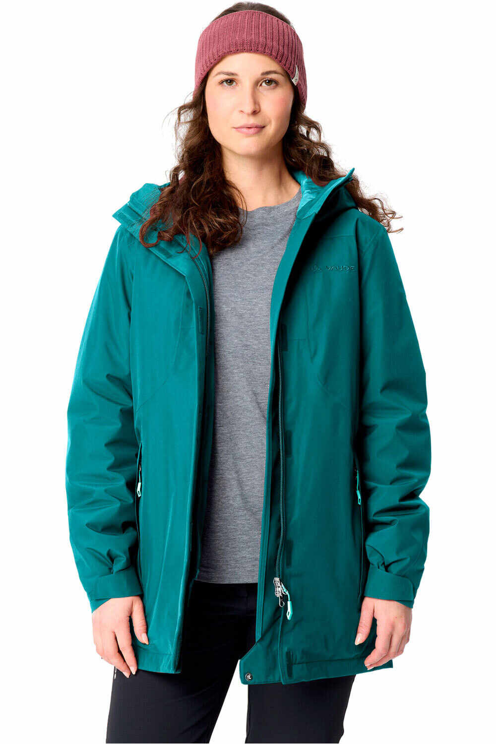 Vaude chaqueta softshell mujer Women's Rosemoor Padded Parka vista detalle