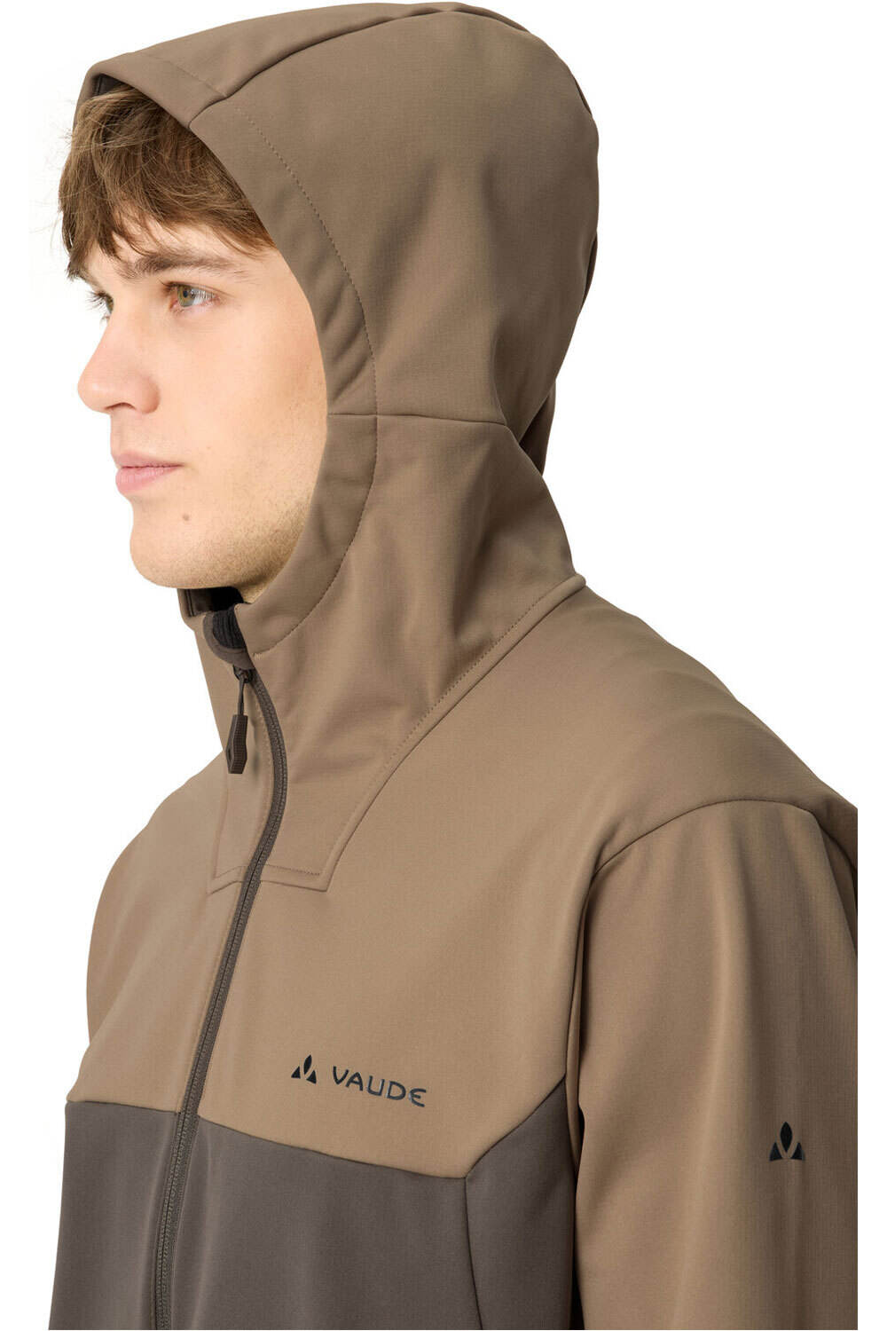 Vaude cortavientos ciclismo hombre Men's Qimsa Hooded Softshell Jacket II vista detalle