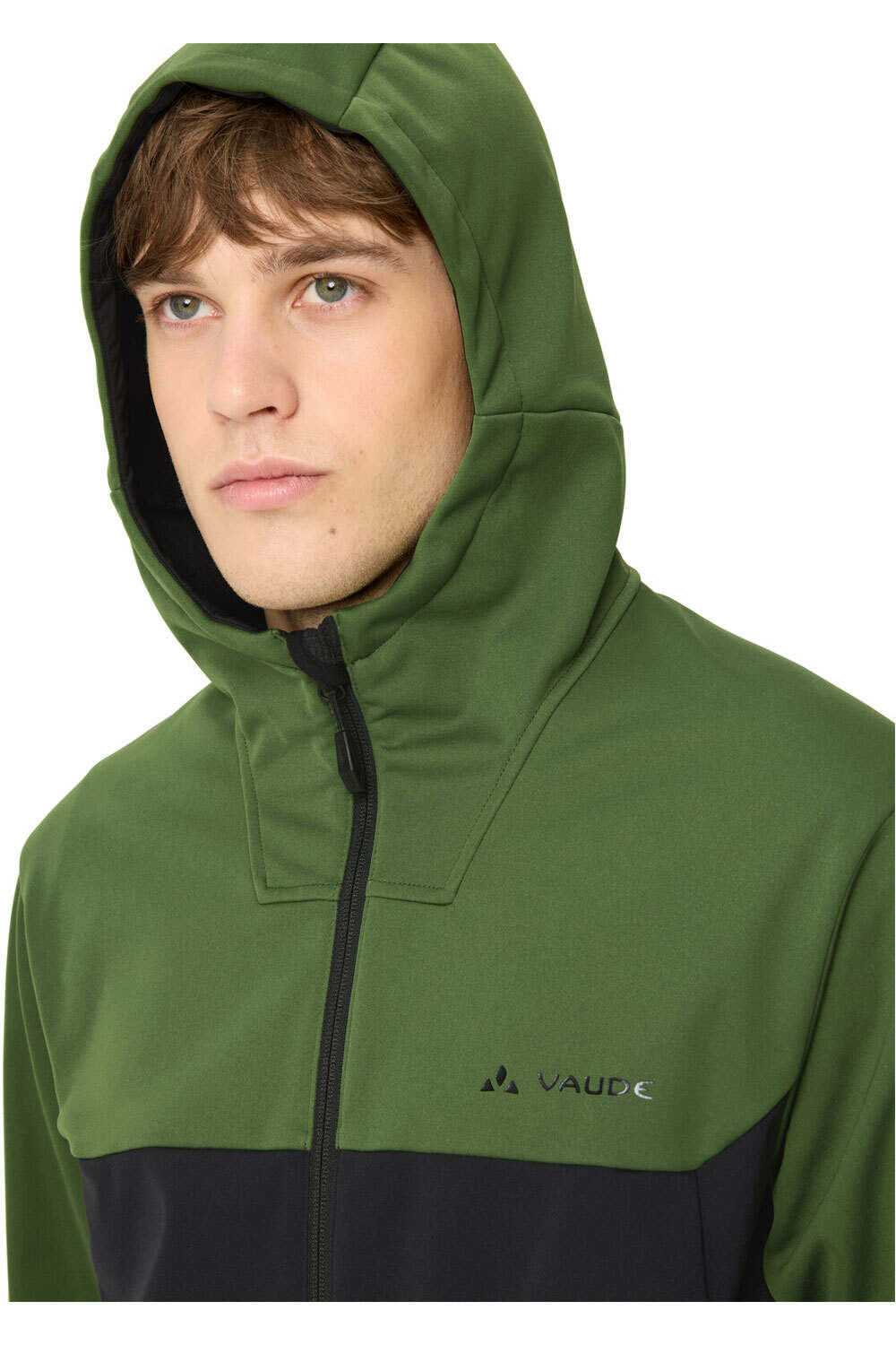 Vaude cortavientos ciclismo hombre Men's Qimsa Hooded Softshell Jacket II vista detalle