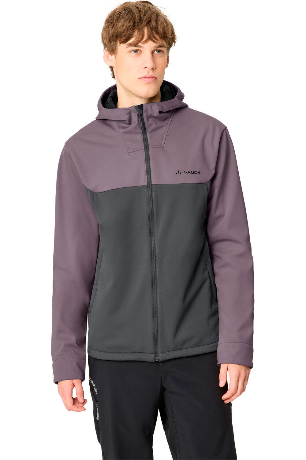 Vaude cortavientos ciclismo hombre Men's Qimsa Hooded Softshell Jacket II vista frontal