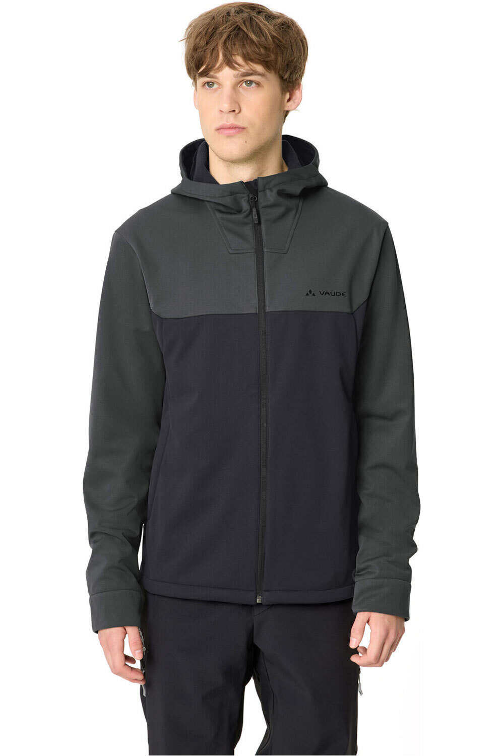 Vaude cortavientos ciclismo hombre Men's Qimsa Hooded Softshell Jacket II vista frontal