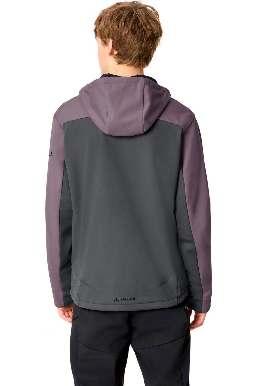 Vaude cortavientos ciclismo hombre Men's Qimsa Hooded Softshell Jacket II vista trasera