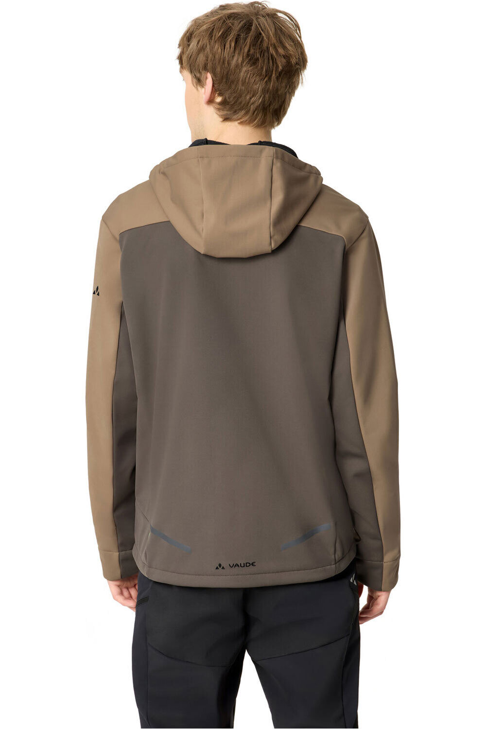 Vaude cortavientos ciclismo hombre Men's Qimsa Hooded Softshell Jacket II vista trasera