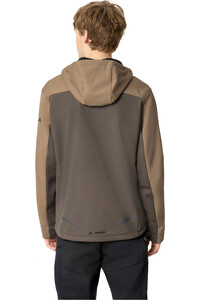 Vaude cortavientos ciclismo hombre Men's Qimsa Hooded Softshell Jacket II vista trasera
