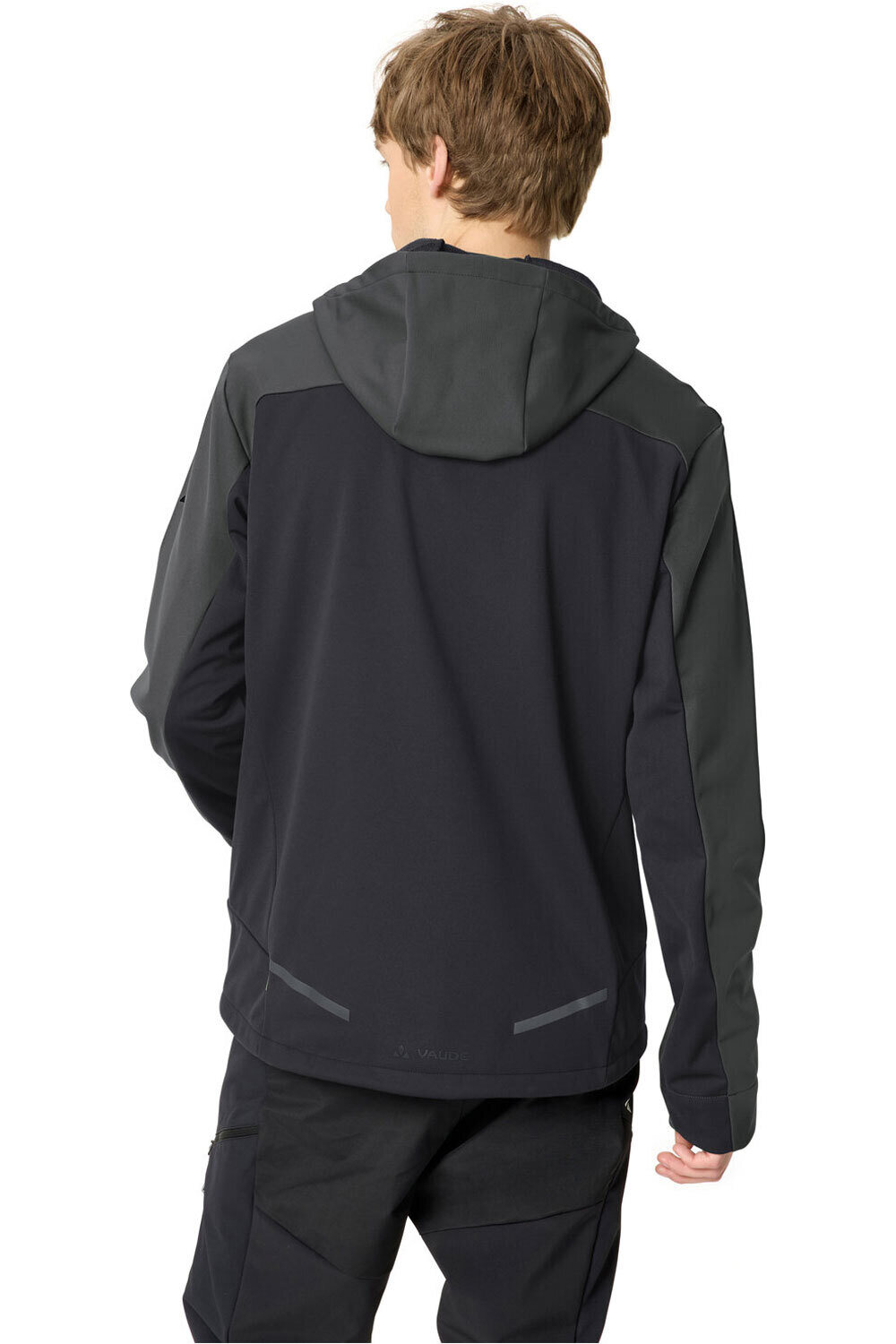 Vaude cortavientos ciclismo hombre Men's Qimsa Hooded Softshell Jacket II vista trasera
