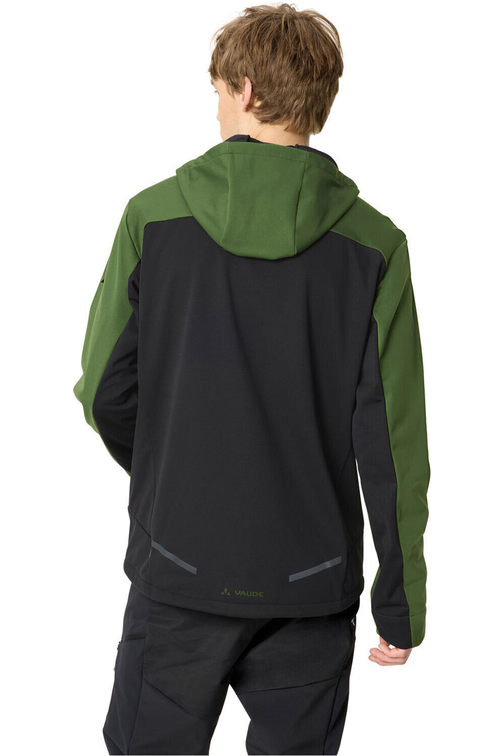 Vaude cortavientos ciclismo hombre Men's Qimsa Hooded Softshell Jacket II vista trasera