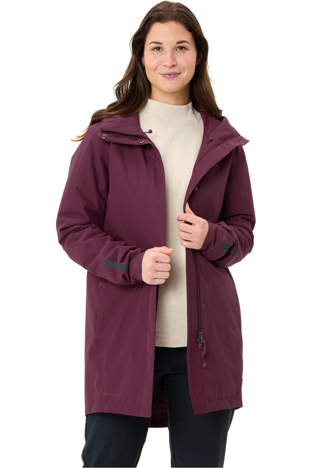 Vaude cortavientos ciclismo mujer Women's Cyclist padded Parka II vista detalle