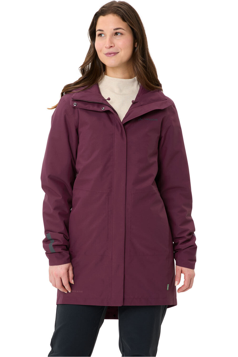 Vaude cortavientos ciclismo mujer Women's Cyclist padded Parka II vista frontal