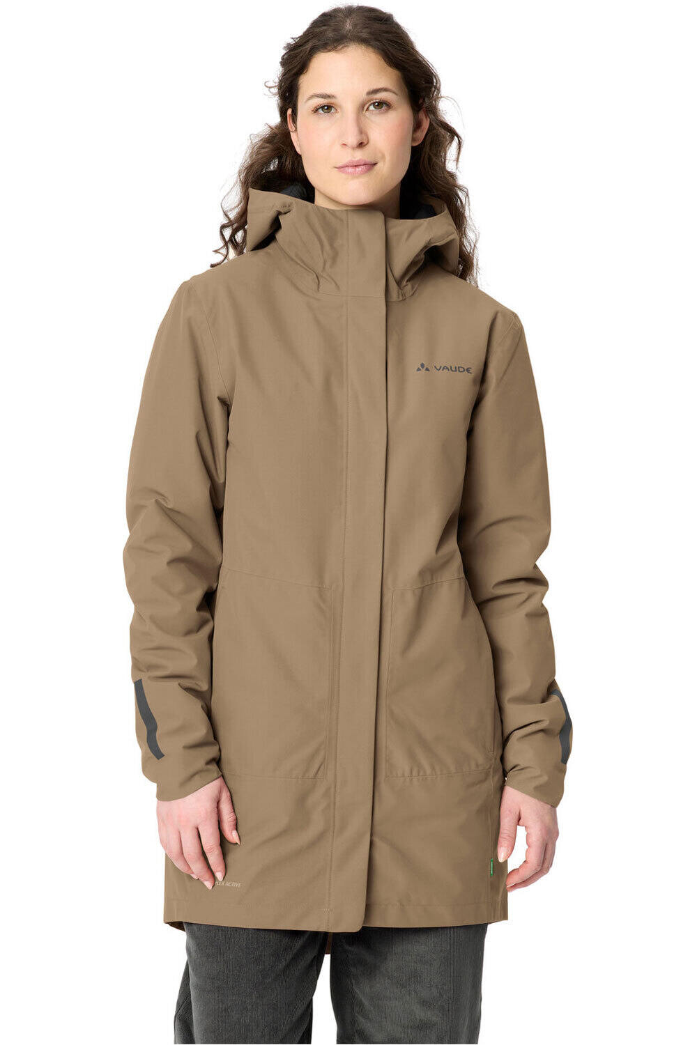 Vaude cortavientos ciclismo mujer Women's Cyclist padded Parka II vista frontal
