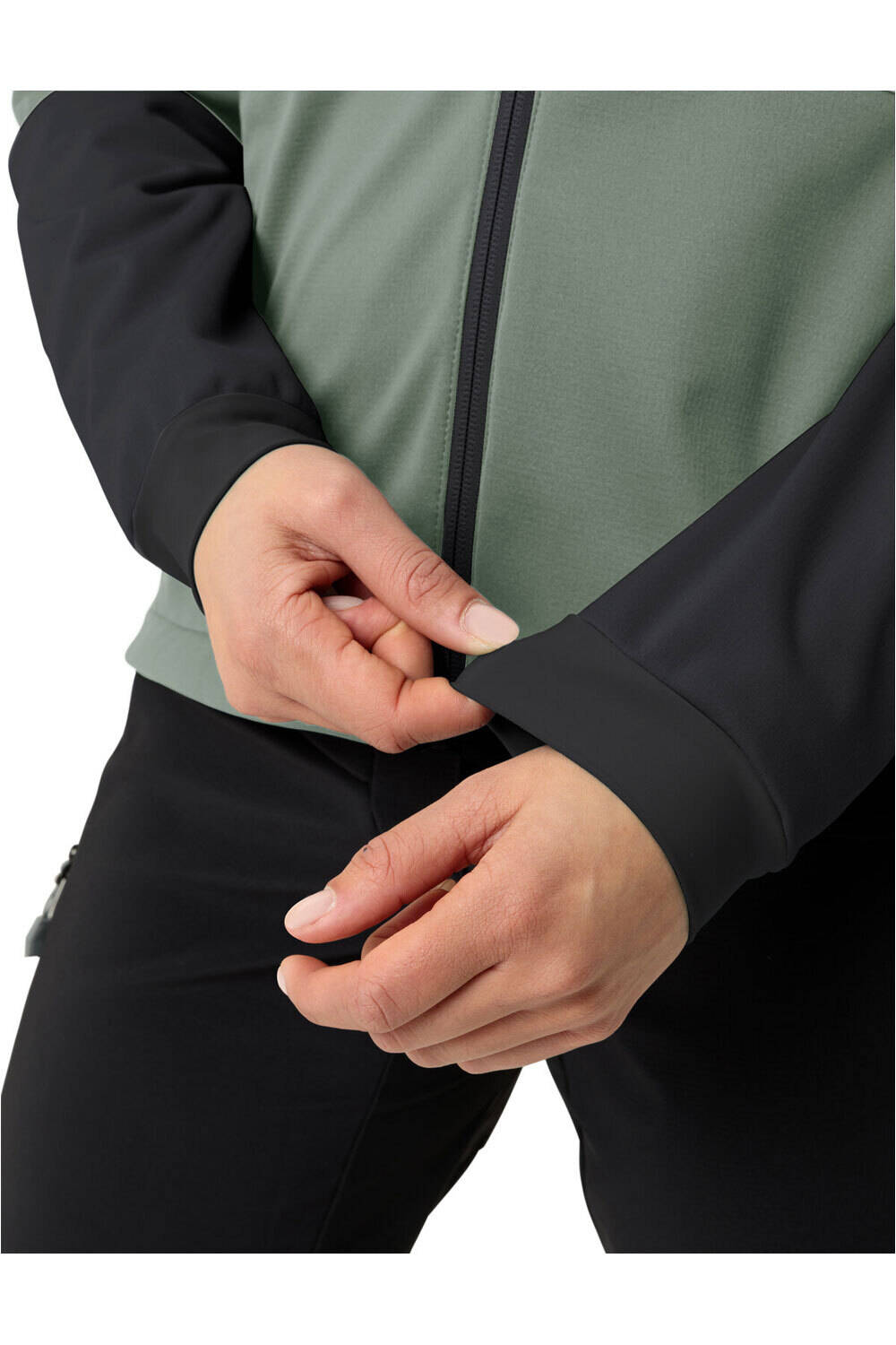 Vaude cortavientos ciclismo mujer Women's Qimsa Hooded Softshell Jacket vista detalle