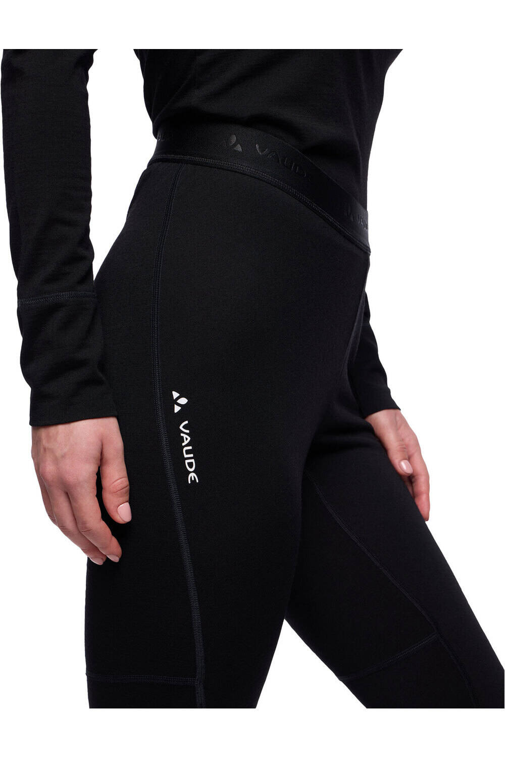 Vaude mallas trail running largas mujer Women's Monviso Wool Tights II 04