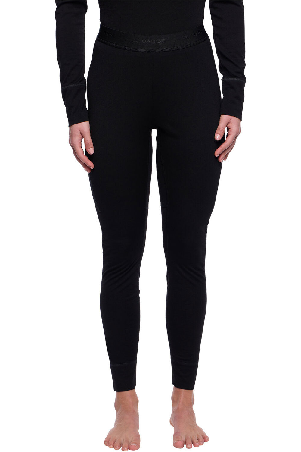 Vaude mallas trail running largas mujer Women's Monviso Wool Tights II vista frontal