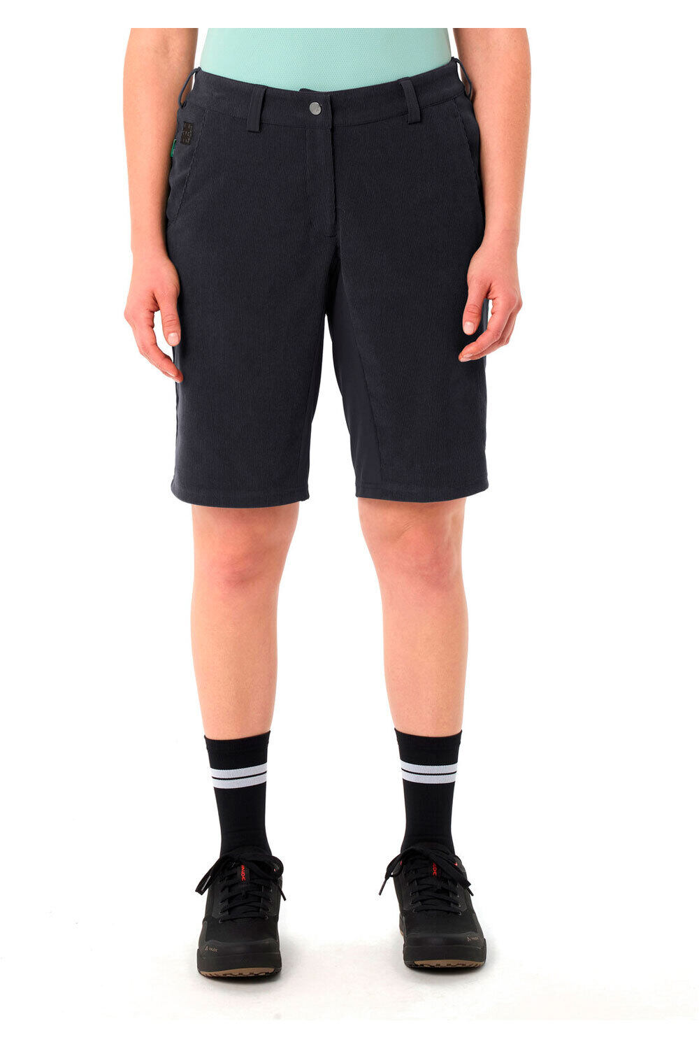 Vaude pantalón corto ciclismo mujer Women's Loamer Base Cord Shorts vista frontal