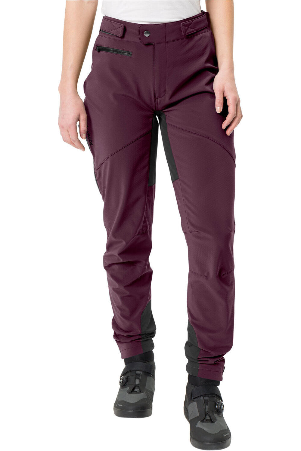 Vaude pantalón largo ciclismo mujer Women's Qimsa Softshell Pants II vista frontal