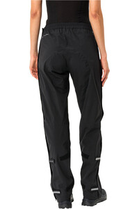 Vaude pantalón largo ciclismo mujer Women's Yaras Rain Zip Pants IV vista trasera