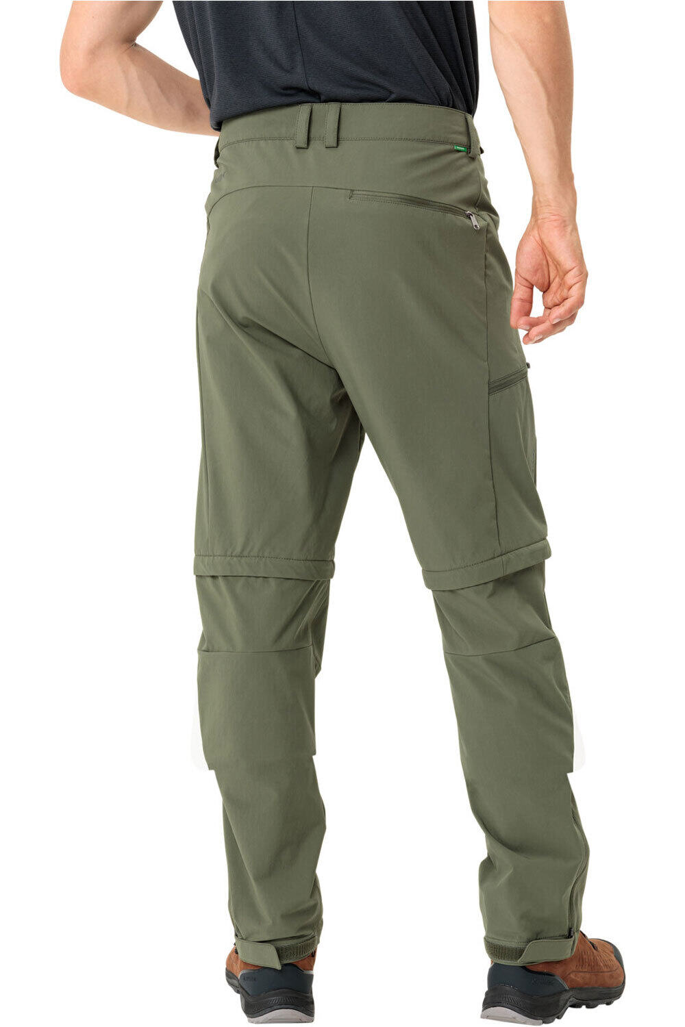 Vaude pantalón montaña hombre Men's Farley Stretch T-Zip Pants III vista trasera