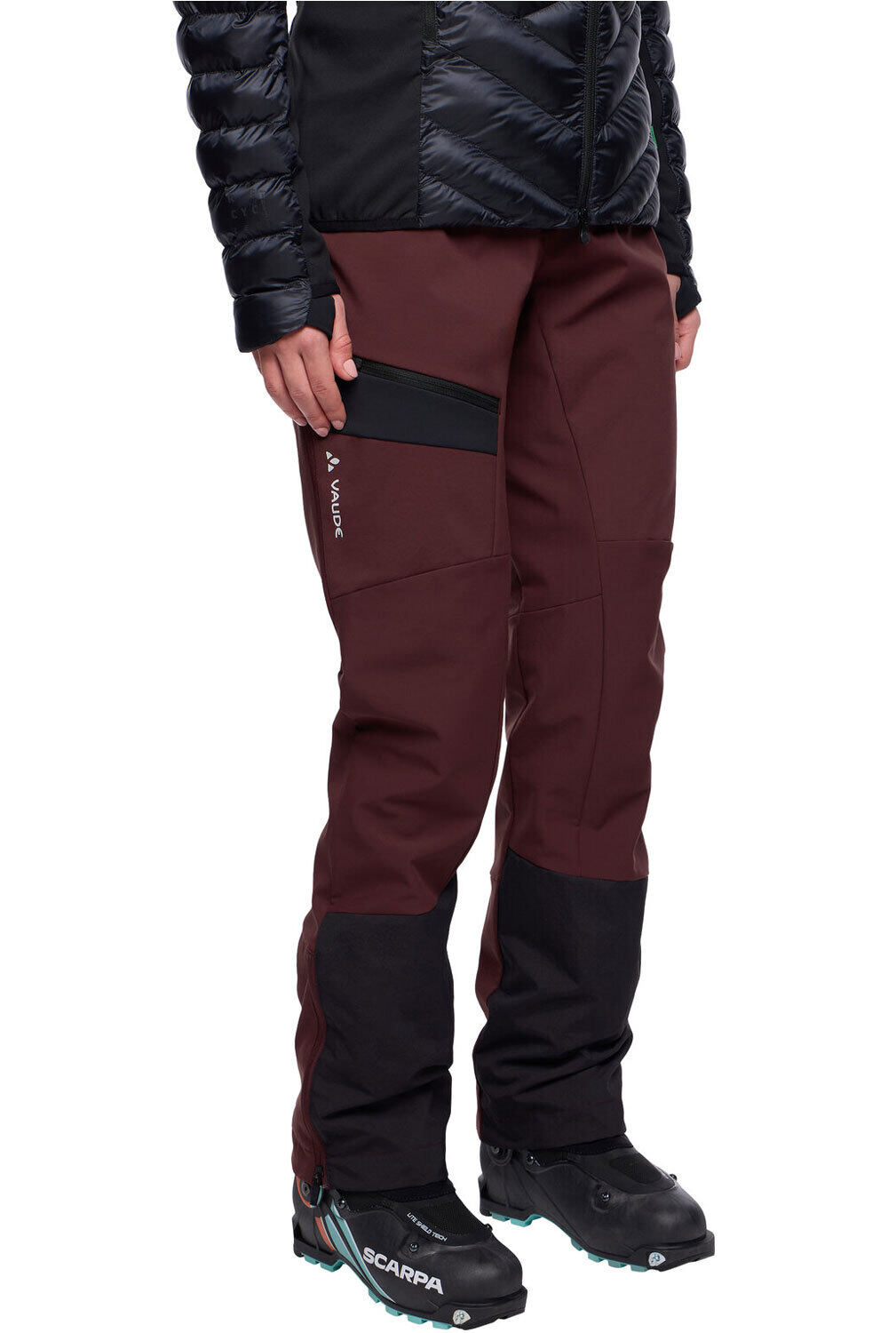 Vaude pantalón montaña mujer Women's Monviso Alpine Pants vista detalle