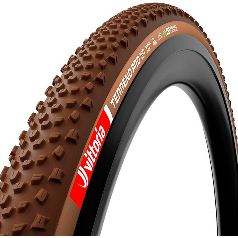 Vittoria cubiertas bicicleta paseo Tire Gravel Terreno Pro Mix vista frontal