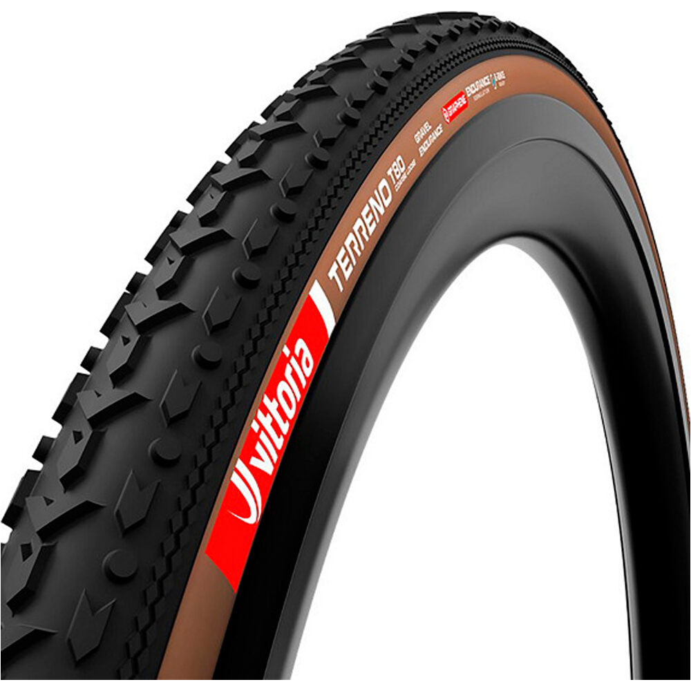 Vittoria cubiertas bicicleta paseo Tire Gravel Terreno T80 40-622/700x40c vista frontal