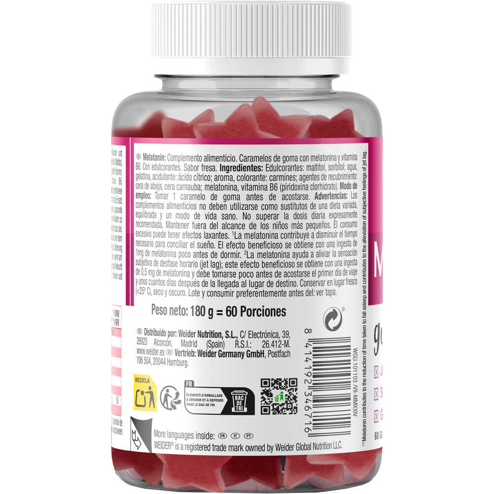 Weider complementos nutricionales Gummies Melatonina 01