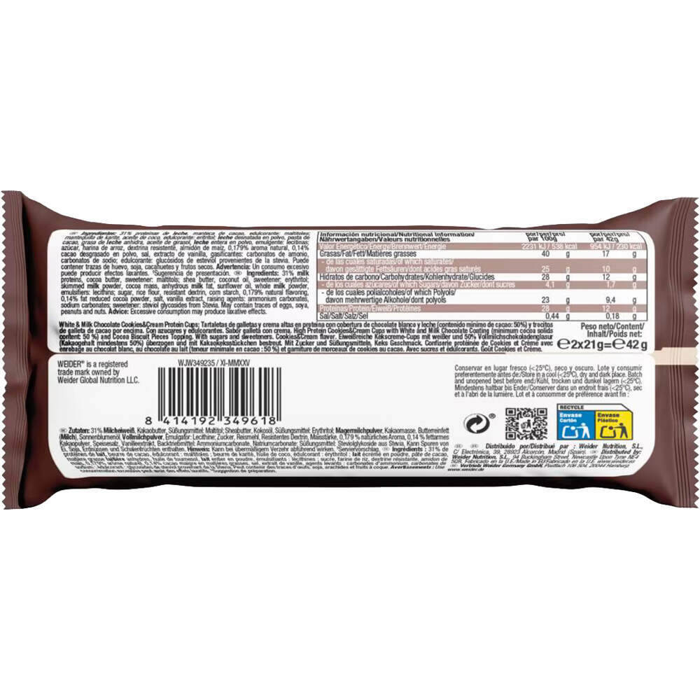 Weider Cookies Prot. Cups Cookies & Cream 01