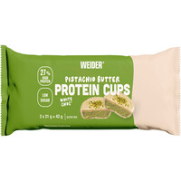Weider Cookies Prot. Cups Pistachio-White choc vista frontal
