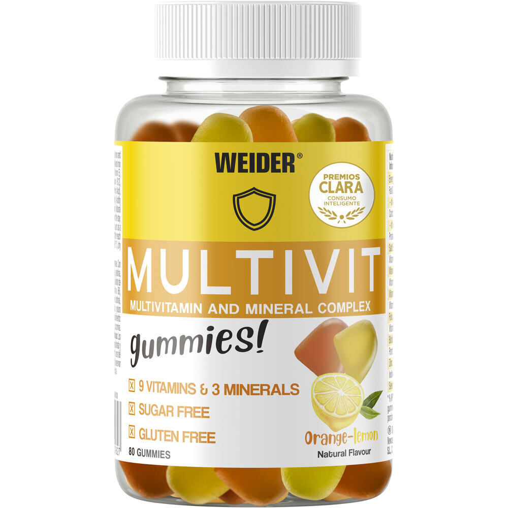 Weider Vitaminas Y Minerales Gummies  Multivit 80 Gom. vista frontal