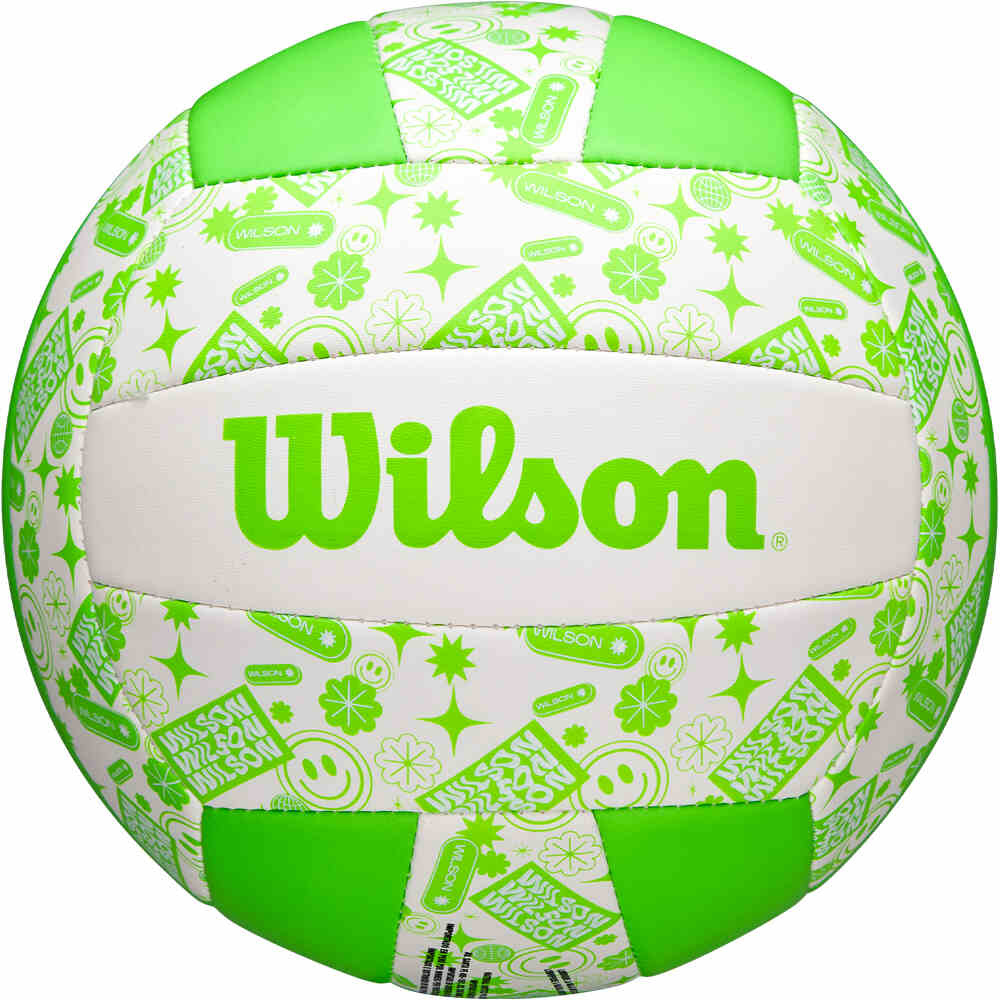 Wilson juguetes para playa STAMP VB Green/White OF vista frontal
