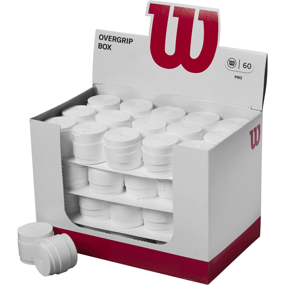 Wilson overgrip tenis PRO OVERGRIP 60 BOX WHITE vista frontal