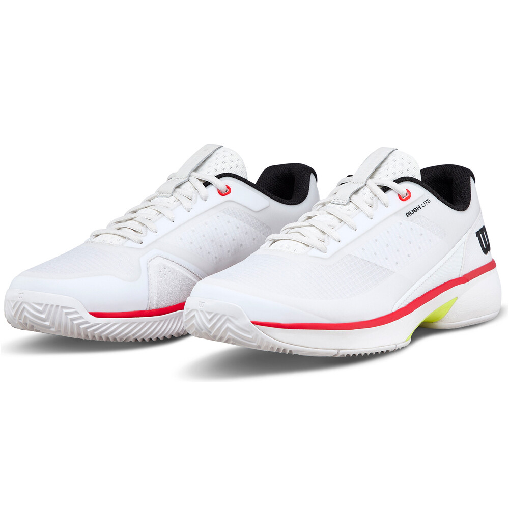 Wilson Zapatillas Padel Hombre RUSH LITE 5 CLAY White lateral interior
