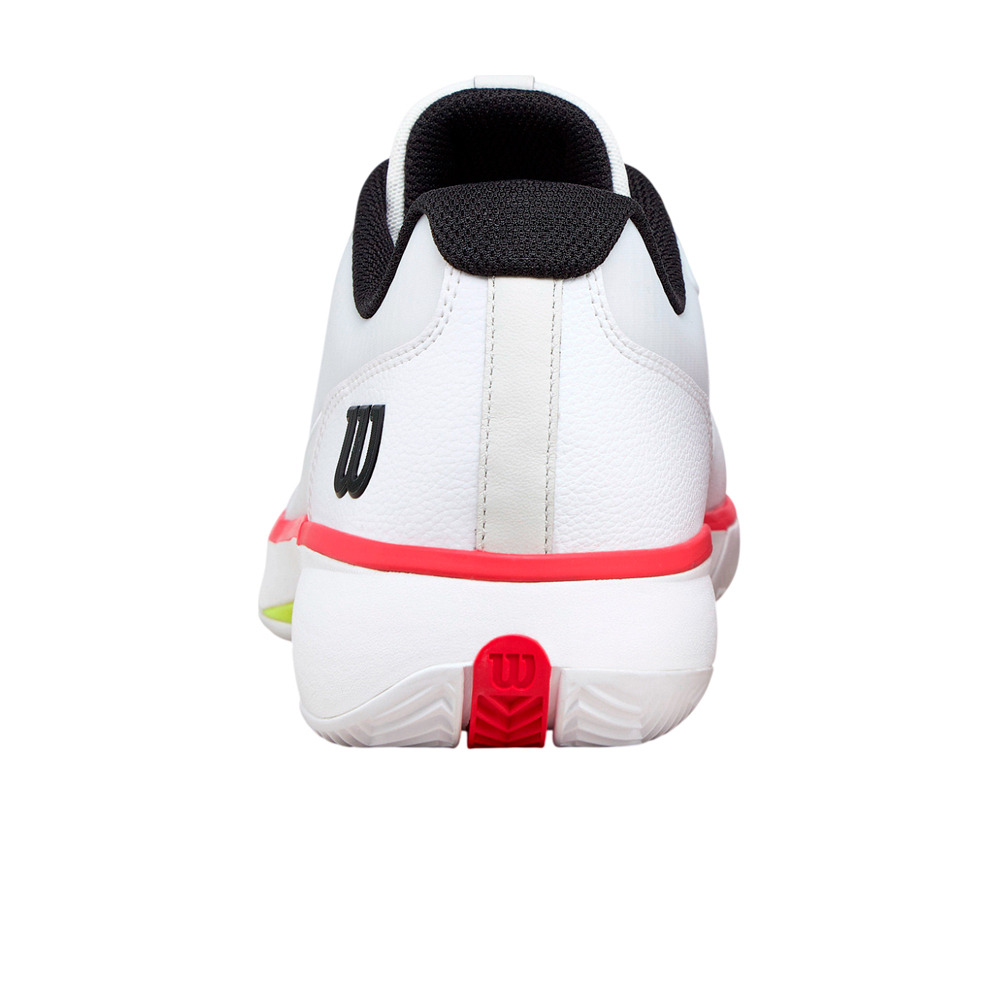 Wilson Zapatillas Padel Hombre RUSH LITE 5 CLAY White vista trasera