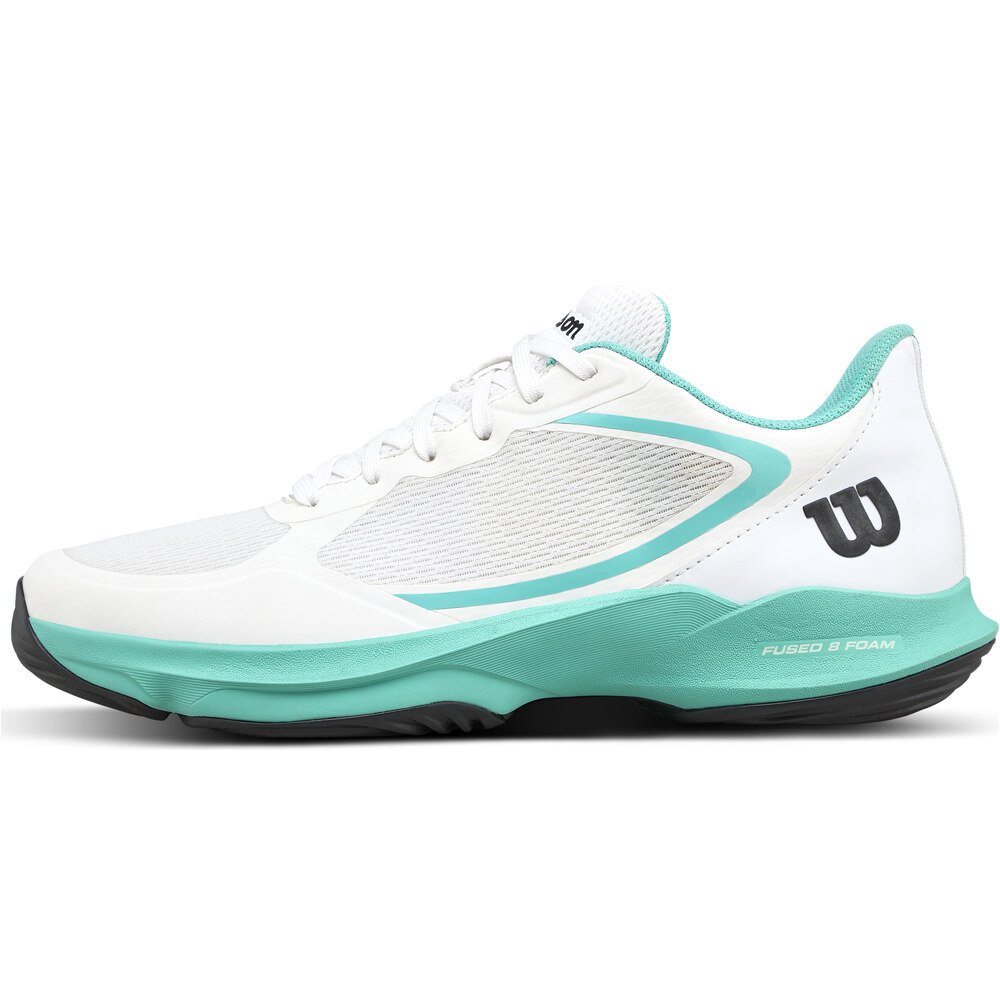 Wilson Zapatillas Tenis Mujer HURAKN LITE W Wh/Tq/Black lateral exterior