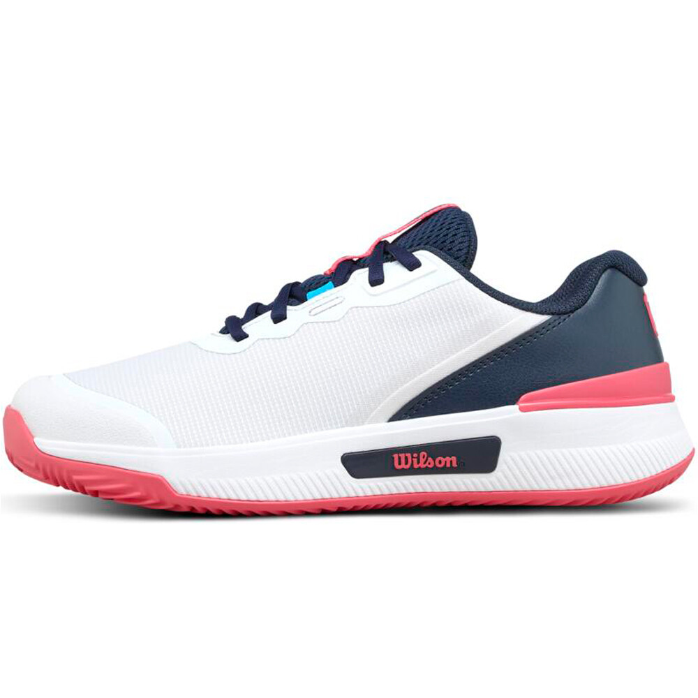 Wilson Zapatillas Tenis Mujer INTRIGUE PRO CLAY Wh/Navy lateral exterior
