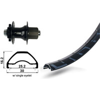 Xlc ruedas mtb RDA.TRAS RODI READY 25 27.5 DISC 6 AGUJ vista frontal