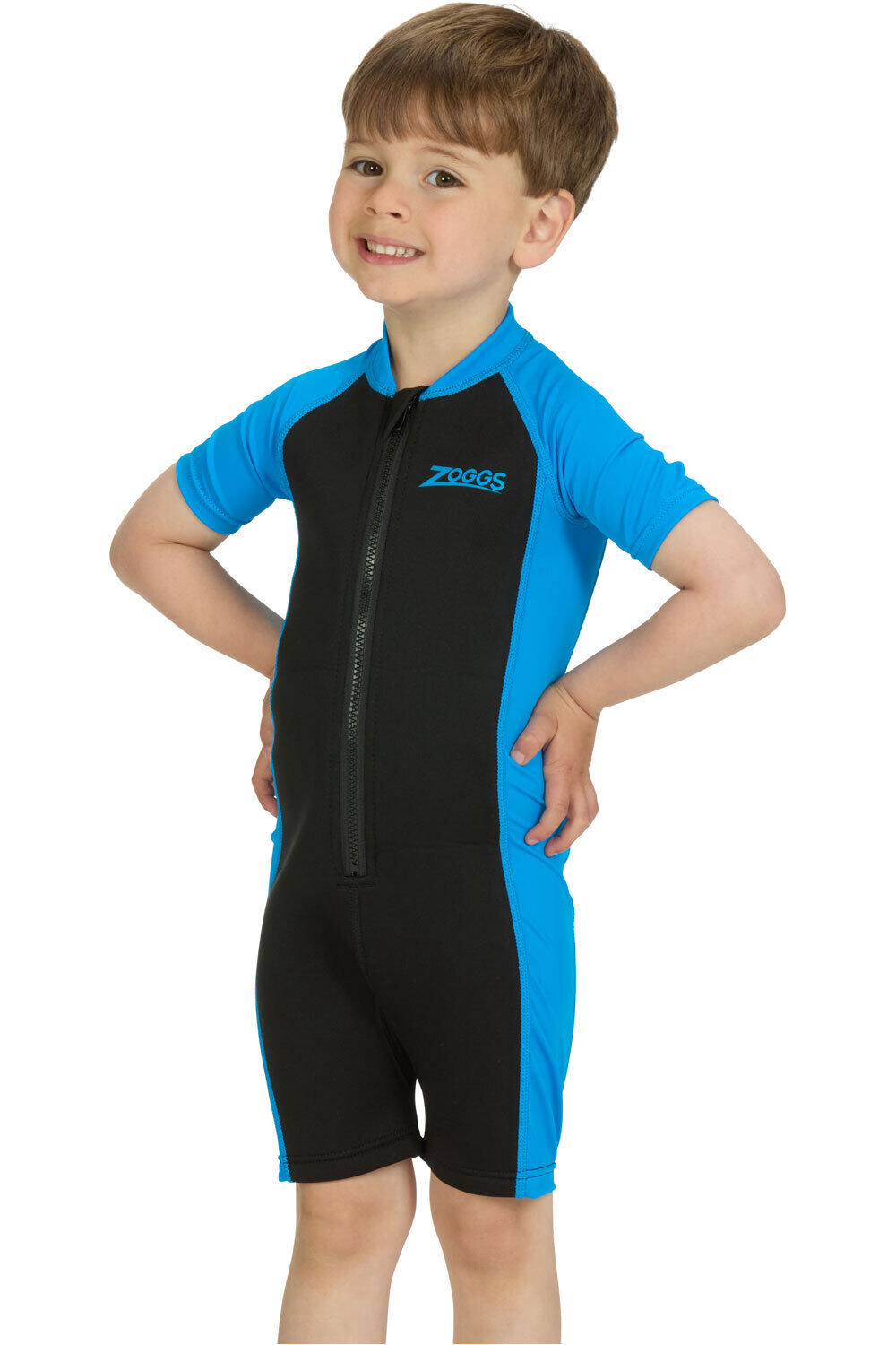 Zoggs traje de neopreno corto niño SONIC Kids vista detalle