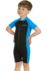 Zoggs traje de neopreno corto niño SONIC Kids vista detalle