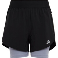 adidas pantaloneta técnica niño Two-In-One AEROREADY Woven Running vista frontal