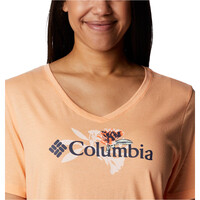 Columbia camiseta montaña manga corta mujer Bluebird Day Relaxed V Neck 03