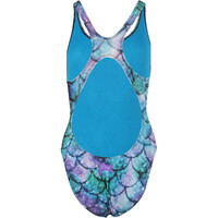 Ras bañador natación mujer MERMAID BLUE WOMAN vista trasera