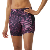 New Balance malla corta running mujer Printed Impact Run Fitted Short vista frontal