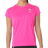 Asics camiseta entrenamiento manga corta mujer FUJITRAIL LOGO SS TOP vista frontal